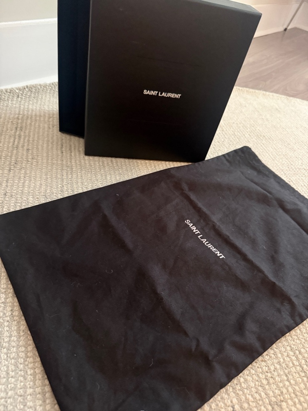 Saint Laurent Black Dust Bag and Presentation Box Set